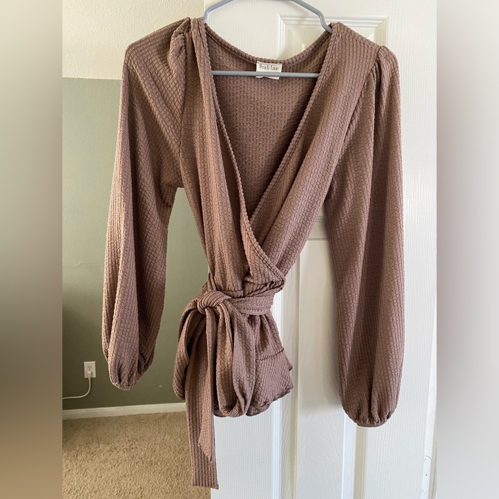 Ready for Fall with this Wrap Top.